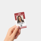 Badge de photo d'employé - Rouge foncé (Manuel / portable)