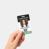 Badge de photo d'employé - Vert foncé (Manuel / portable)