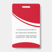 Badge de Photo d'Identification de Chien d'Assista (Arrière)