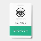 Badge de photo d'identification de sponsor d'événe (Avant)