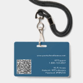 Badge de photo d'identification du directeur de l' (Arrière avec lanière)