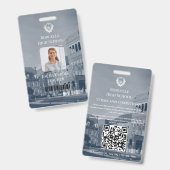 Badge de Photo D'identification du Professeur Mode (Avant & arrière)