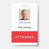 Badge de photo d'identification générale pour les (Arrière)