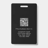 Badge de photo d'identification personnalisé pour  (Arrière)