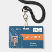 Badge de photo d'identification personnalisé pour  (Avant avec lanière)