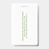 Badge de photo d'identification pour chien de thér (Arrière)