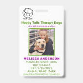 Badge de photo d'identification pour chien de thér (Avant)