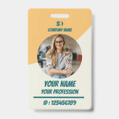 Badge de photo d'identité de l'employé de la Marin (Avant)