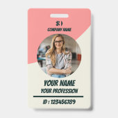 Badge de photo d'identité de l'employé de la Marin (Avant)