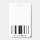 Badge de photo d'identité d'employé de société per (Arrière)