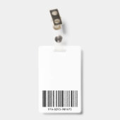 Badge de photo d'identité d'employé de société per (Arrière avec clip)