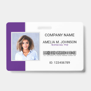 Badge de photo d'identité d'employé d'entreprise