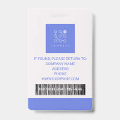 Badge de photo d'identité d'employé d'entreprise p (Arrière)