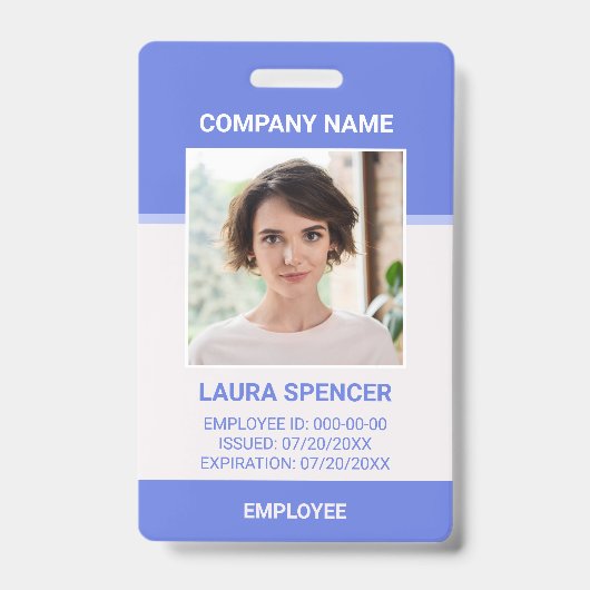 Badge de photo d'identité d'employé d'entreprise p (Avant)
