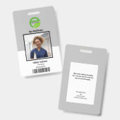 Badge de photo d'identité d'infirmière itinérante (Avant & arrière)