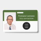 Badge de photo d'identité Forest Green (Avant)