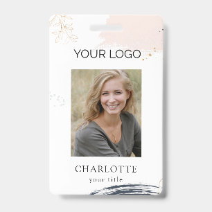 Badge de photo d'identité moderne pour employé