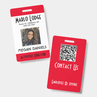 Badge de photo d'identité personnalisé pour employ