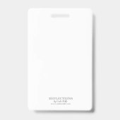 Badge de photo d'identité rouge et blanc de réunio (Arrière)