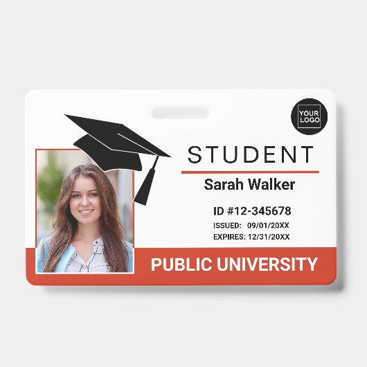Badge de photo d'identité scolaire universitaire – (Avant)