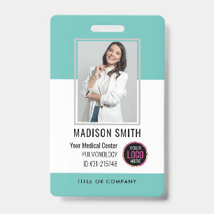 Badge de photo et logo personnalisé pour employés