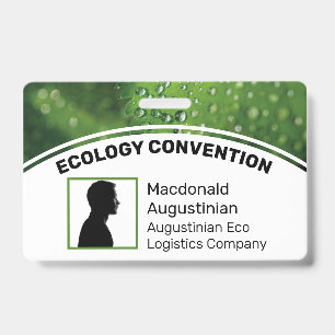 Badge de photo ID DELEGUEE personnalisé Eco Greene