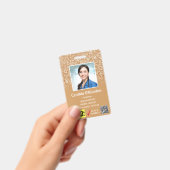 Badge de photo ID médical avec QR code et code-bar (Manuel / portable)