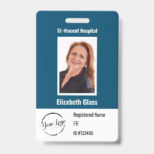 Badge de photo ID personnalisable avec logo