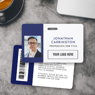 Badge de photo ID personnalisé avec logo pour empl