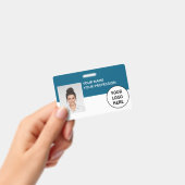 Badge de photo personnalisable – Nom modifiable, (Manuel / portable)