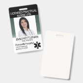 Badge de photo professionnelle - Vert (Avant & arrière)