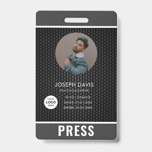Badge de photographe de presse (Avant)