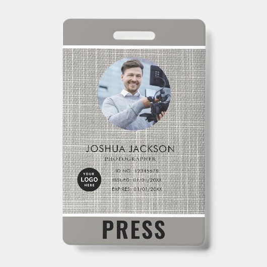 Badge de photographe de presse (Avant)