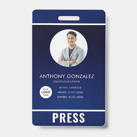 Badge de photographe de presse (Avant)