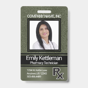 Badge de photographe technicien en pharmacie - Ver