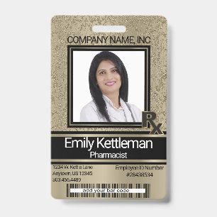 Badge de Photographie pour Technicien en Pharmacie