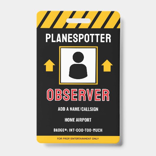 Badge de planespotter pour le plaisir (Avant)