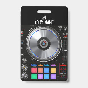 Badge de platine de DJ