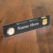 badge de police et menottes ajouter le nom plaque (Taille)