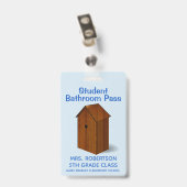 Badge de porte de salle de bain d'école de maison (Arrière avec clip)