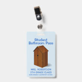 Badge de porte de salle de bain d'école de maison (Avant avec clip)