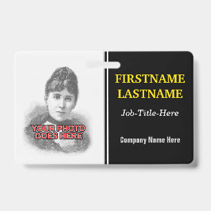 Badge de portrait d'employé minimaliste