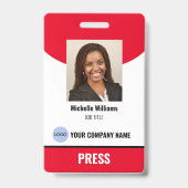 Badge de presse PHOTO (Face)