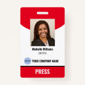 Badge de presse PHOTO (Devant)