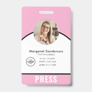 Badge de presse pour photographe professionnel