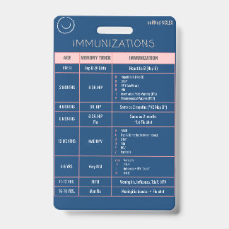 Badge de référence rapide pour la vaccination