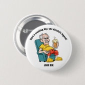 badge de retraite drôle, gai, légèrement grossier (Devant & derrière)