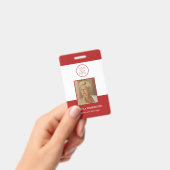 Badge de sécurité avec logo et photo d'employé rou (Manuel / portable)