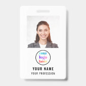 Badge de sécurité avec photo de l'employé et ID de (Avant)