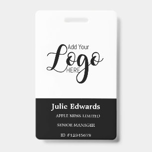 Badge de sécurité avec photo et logo personnalisés
